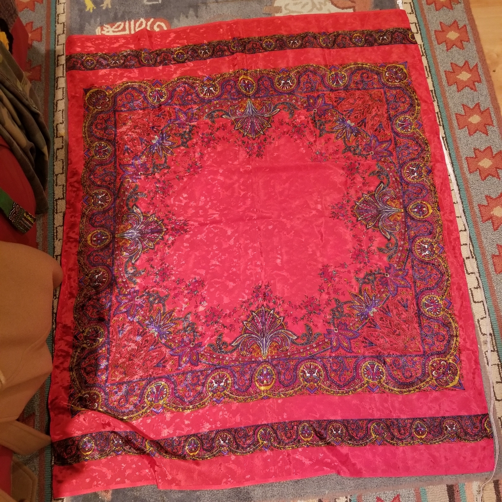 Vintage Large Rectangular Scarf